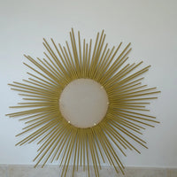 ancien miroir soleil CHATY VALLAURIS bombe sorciere old mirror sunburst 50 XXL