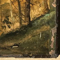 RARE HUILE CAMILLE COROT PAYSAGE ST CLOUD VILLE D AVRAY BARBIZON FONTAINEBLEAU