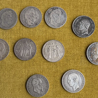 Lot 35 pièces anciennes argent ecu xix ème nap 3 louis philippe leopold hercule