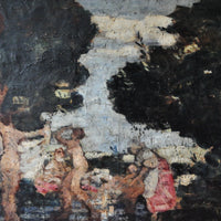 Toile louis leydet les baigneuses école provençale
