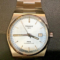 Montre Tissot PRX Powermatic 80 automatique cadran bleu Tiffany bracelet acier