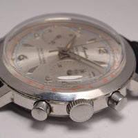 MONTRE CHRONOGRAPHE SUISSE MOGADOR ACIER LANDERON 1960 VINTAGE WATCH