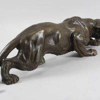 Statuette en bronze tigre rampant
