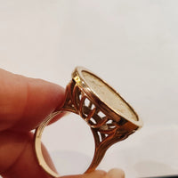 Bague ancienne en or jaune 18 carats avec un Napoléon