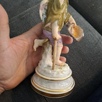 Ancien Sujet Sculpture Ange Statue Porcelaine Meissen Germany 18ème 19ème