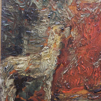 Tableau hsp elégantes avec chien adolphe monticelli (1824-1886) ecole française