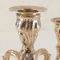 Bougeoir candelabres en argent massif 925 d'epoque 19eme