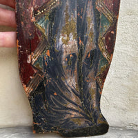 Tableau Ancien Portrait Vierge Marie en Prière Peinture Religieuse Icône  Bois