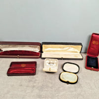 Lot de 8 boites ecrin rangement bijoux montres bijouterie joaillerie velour e44