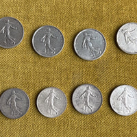 Lot 35 pièces anciennes argent ecu xix ème nap 3 louis philippe leopold hercule