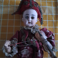 Poupee Automate, Musical. Tete Porcelaine Ancien