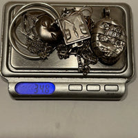 Lots de bijoux anciens en or 18 k et argent massif