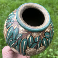 LOUIS LOURIOUX VASE GRES BOGUE CHATAIGNIER