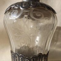 Rare superbe brule parfum en cristal