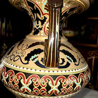 MAGNIFIQUE GRAND VASE EN GRES BYSANTIN SARREGUEMINES no 831
