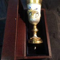 ciboire verre calice vermeil pierre precieuse