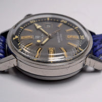MONTRE ANCIENNE LIP NAUTIC SKI COMPRESSOR R184 1967 FRENCH STAINLESS STEEL WATCH