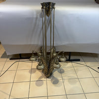 Lustre en bronze nickelé , travail français des années 1930.