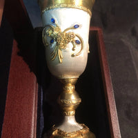 ciboire verre calice vermeil pierre precieuse