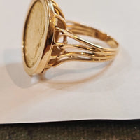 Bague ancienne en or jaune 18 carats avec un Napoléon