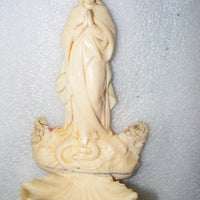 Ancien bénitier  vierge religieux napoléon III