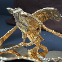 Saleron en métal doré à l’or 24 carats par maison christofle aigle