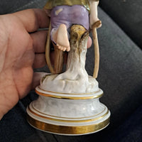 Ancien Sujet Sculpture Ange Statue Porcelaine Meissen Germany 18ème 19ème