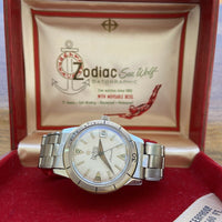 Zodiac Sea Wolf White Dial Original Bracelet And Box Automatic Mouvement AS70-72