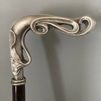 Lucien GAILLARD ancienne  canne pommeau en argent massif