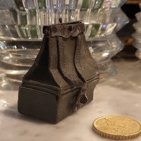 Rare et ancien sac de voyage en cuir de poupée Bleuette Jumeau Bru 1900 HT