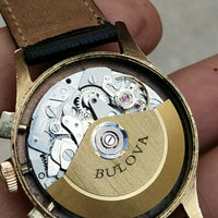 Montre vintage bulova cronograph automatic or18k