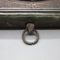 Icône ancienne de l'empire russe en argent massif et bois peint à la main, 28x24cm, circa 1880