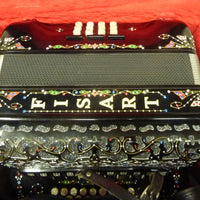 Rare et magnifique ancien accordéon diatonique FISART