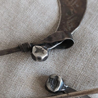Ancienne paire de fibules berbère argent massif poinçons