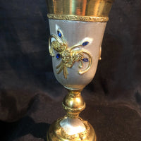 ciboire verre calice vermeil pierre precieuse