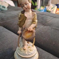 Ancien Sujet Sculpture Ange Statue Porcelaine Meissen Germany 18ème 19ème