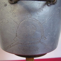 Gamelle gravee soldat francais infirmier art de tranchee ww1 yser poilu adrian