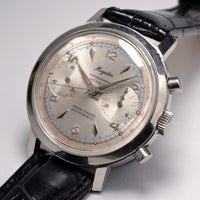 MONTRE CHRONOGRAPHE SUISSE MOGADOR ACIER LANDERON 1960 VINTAGE WATCH
