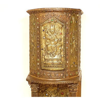 Tabernacle cuivre repoussé Saint Germain orthodoxe byzantin Croisade XIXème