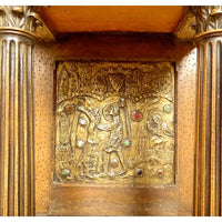 Tabernacle cuivre repoussé Saint Germain orthodoxe byzantin Croisade XIXème