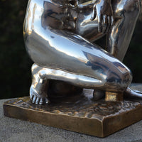 Sculpture en bronze argenté aphrodite