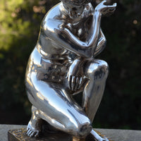 Sculpture en bronze argenté aphrodite