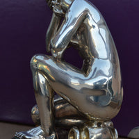 Sculpture en bronze argenté aphrodite