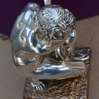 Sculpture en bronze argenté aphrodite